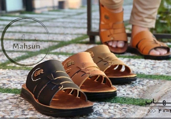 خرید دمپایی طبی چرم مردانه